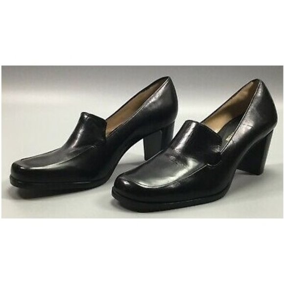 Black Leather Loafers - Picture 1 of 2